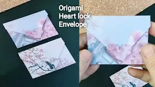 Origami Heart lock Envelope | How to Fold Paper Envelope | Handmade Envelopes