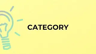 What is the meaning of the word CATEGORY?