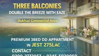 ڈی ایچ اے کراچی تین بیڈروم فلیٹ برائے فروخت بخاری کمرشل ۔#flatforsale #appartmentforsale #dhakarachi