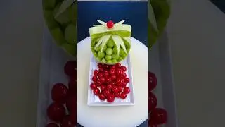 Melon Fruit Bowl Carving Art 🍈🍒 | Satisfying & Creative! #shorts