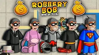 Robbery Bob - All Costumes Funny Video Game Part 15