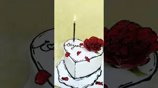Comic Cake | 3D Heart❤️Cake| I love you🌹#top #latest design💯 #shorts #share #new #cake #beautiful😍🔔