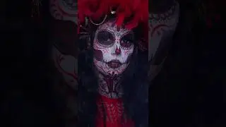 I'M TURNING INTO A SKELETON 💀 #cosplay #makeup #skeleton #santamuerte