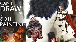 Oil Colour Painting, My Grandfather And Grandmother | Oil Colour Tutorial | Pravish Rahi