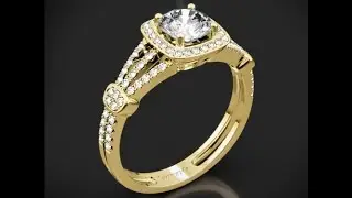 Simon G TR418 D Delicate Halo Diamond Engagement Ring in Yellow Gold
