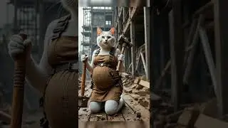 A poor pregnant cat #midjourney #motivation #inspiration #sadstory