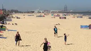 Superb sunny day on Gorleston beach, UK