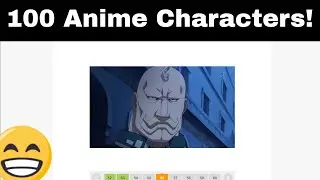 Can we name these 100 Anime Characters??? (Sporcle Quizzes)