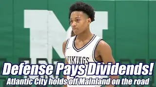 Atlantic City 64 Mainland 61 | HS Boys Basketball | D. Thompson 23 Points & T. Rex 16 Points!