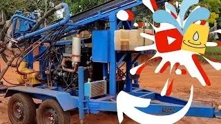 Furando Poço Artesiano em HD | Material Areia | Perfuratriz Hidráulica | SISTEMA ROTATIVA