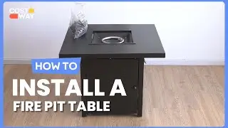How to Install the 32 Inch 40000 BTU Propane Fire Pit Table with Lid | NP10164 #costway #howto