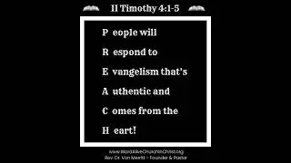 Just P R E A C H !  🗣️People Respond to Evangelism that's Authentic and Comes from The Heart!🙌🏾📖🙌🏾