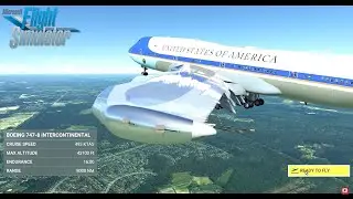 Air Force One B747-8i landing  at Joint Base Andrews (KADW)