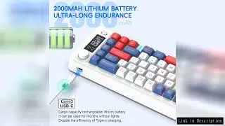 HXSJ L68 81-Key 3-mode wireless gaming keyboard silent Rainbow lighting ergonomic compact wireless m