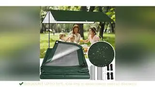120GSM PE Sun Shelter 5x4M/5x3M Waterproof Green Tarp Multipurpose Protective Cover for Emergency Ra