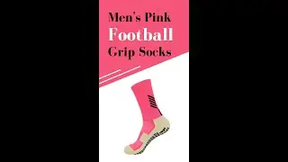 Men's Pink Football Grip Socks