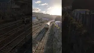 DB Cargo 66152 passing under the bridge at Totnes 06/02/25