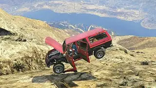 GTA 5 - Cars VS Mount Chiliad CRASH COMPILATION Ep.12