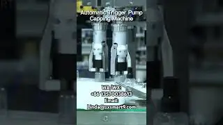 Automatic Trigger Pump Capping Machine#cappingmachine #screwcappingmachine #bottlecappingmachine