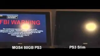 MGS4 80GB PS3 / PS3 Slim Blu Ray Film Startup Comparison