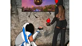 Fortnite but two cavemen try and survive robots
