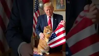 Donald Trump and his cat are celebrating Presidents Day
