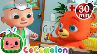 Doctor JJ and Nurse Boba + More CoComelon JJ's Animal Time Kids Songs | Animal Songs for Kids