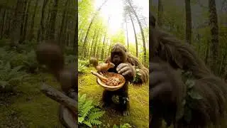 Bigfoot Tries Baking Bread in the Wild! 🍞 #Bigfoot #WildernessVlog #BreadFail #Wildlife #Adventure