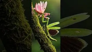 Exciting close-up fight between two praying Mantis fighters #mantis #mantishunt #insects