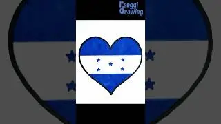 Drawing Honduras Love Flag