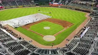 Removing Tarp from SunTrust Park Field in 20 seconds!! Atlanta Braves #braves