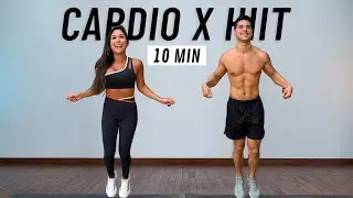 10-МИНУТНАЯ КАРДИО ТРЕНИРОВКА HIIT для быстрого сжигания жира на животе без оборудования и дома