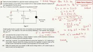 Practice Questions (A-level Physics) - Capacitors 1