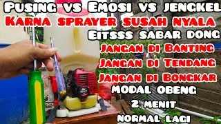 cara mengatasi memperbaiki & servis mesin semprot sprayer 2 tak mogok bawel susah hidup / nyala