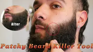 THIS BEARD TOOL WILL FIX YOUR PATCHY BEARD! BARBER TUTORIAL
