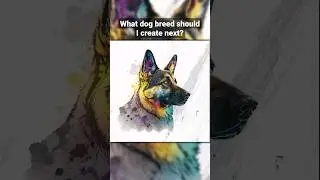 German Shepherd Dog Digital Wall Art Home Decor - Animal Artwork #shorts #art #digitalart