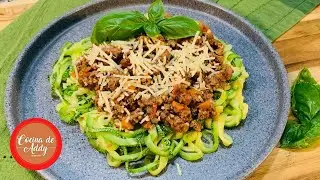 Mi mejor Sustituto de Pasta. ESPAGUETI DE CALABAZA BOLOÑESA p/Dieta, Diabetes, HT |Cocina de Addy