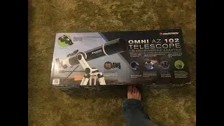 Costco Celestron Telescope unboxing testing Omni AZ 102 with smartphone adapter slow motion controls