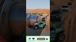 Can a Nissan, Prado and Merc GLE ESCAPE the Police Bollard? BeamNGDrive #beamngdrive #shortsyoutube