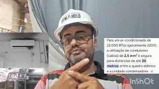 Ar condicionado de 22mil btus fecha curto, condutor 2,5mm não guentou a distância de 43 mtrs e 1/2.