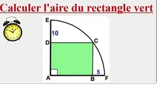 Calculer l'aire du rectangle: Olympiades de Maths 