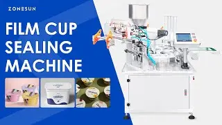 ZONESUN ZS-AFS1800 Film Cup Filling Sealing Machine For Yogurt Jelly Packaging