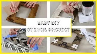 How To Stencil Wood Picture Frames With Tile & Craft Stencils