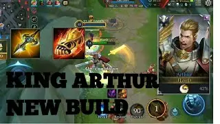AOV|arthur new build attack damage intense fight indo server