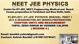 Calculation of Zero Error in Vernier Caliper - Q and A Session 4 (#zeroerror #unitsandmeasurements) 