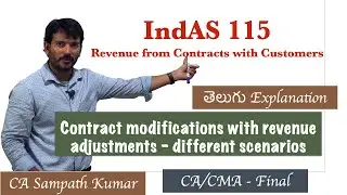 IndAS 115 Revenue from Contract with Customer | Contract Modification - Questions | CA SAMPATH KUMAR