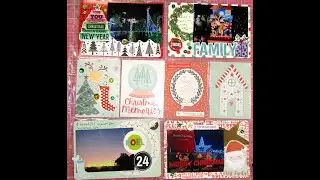 Stash down Saturday #2- Project life spread- Xmas lights.