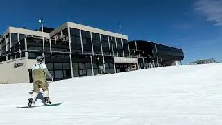 Mountain Run top to bottom at Palisades Tahoe on a sunny Friday December 22, 2023