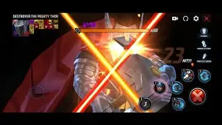 Destroyer in The Mighty Thor suit skills preview | Marvel Future Fight
