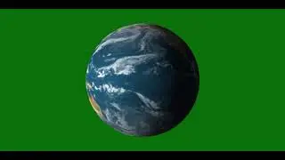 Planet Earth rotating on Green Screen